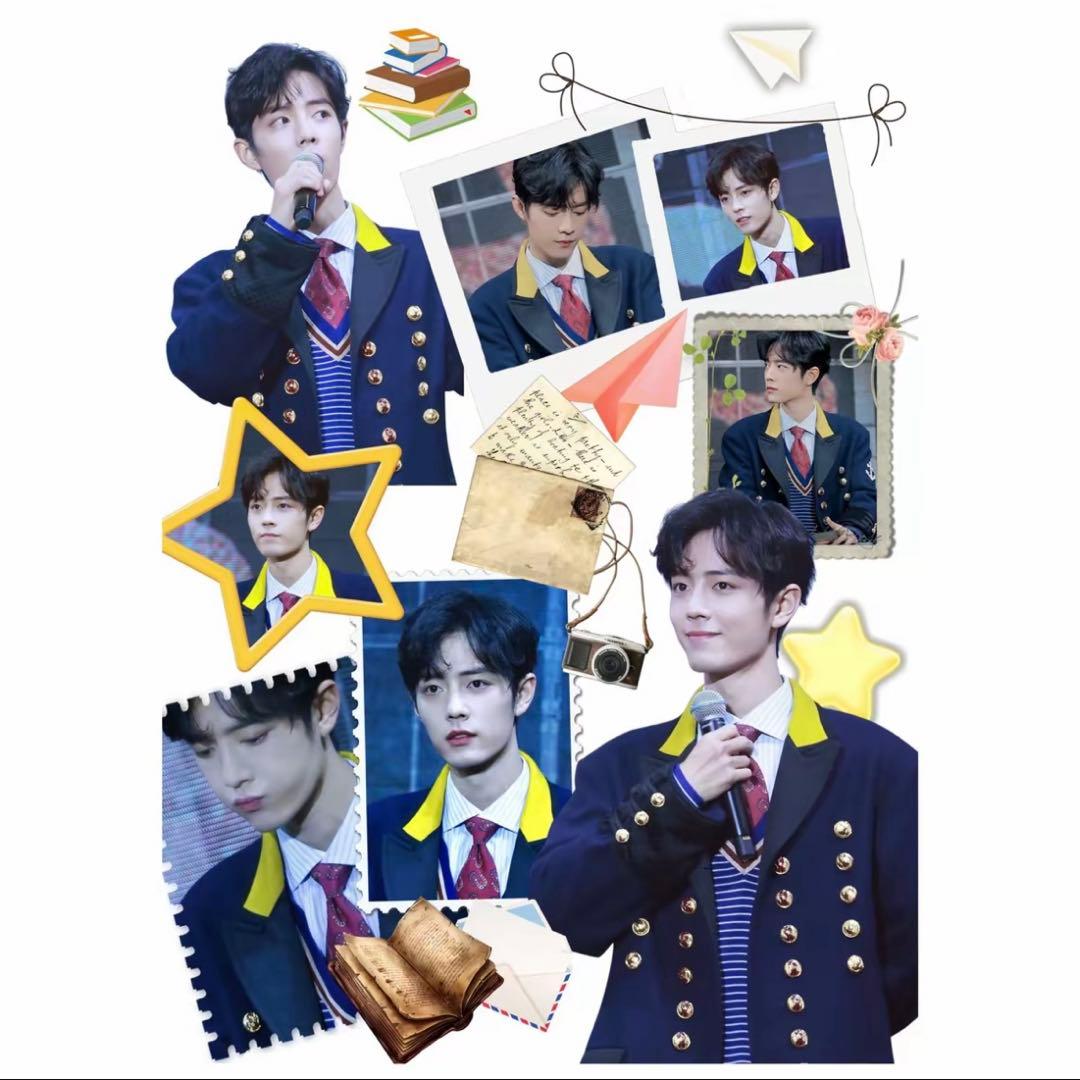 19×25cm 肖戦 デザイン　転写耐油防水ステッカー　30枚