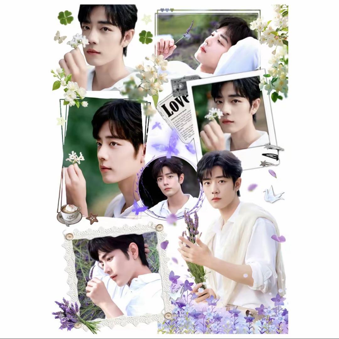 19×25cm 肖戦 デザイン　転写耐油防水ステッカー　30枚