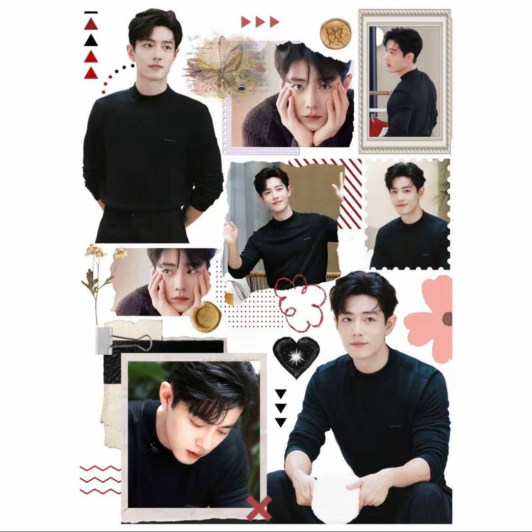 19×25cm 肖戦 デザイン　転写耐油防水ステッカー　30枚