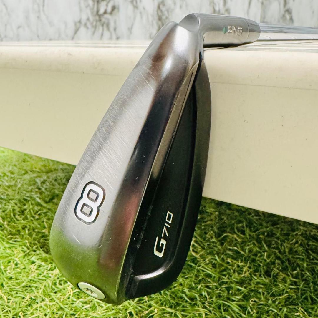 【良品】ピン G710 緑ドット 8番アイアン メンズ 右利き用 スチール R