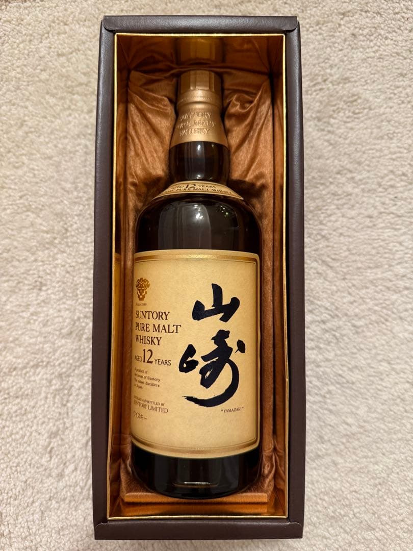 山崎12年 ピュアモルト ウイスキー 750ml 箱・冊子付未開封【旧ラベル】