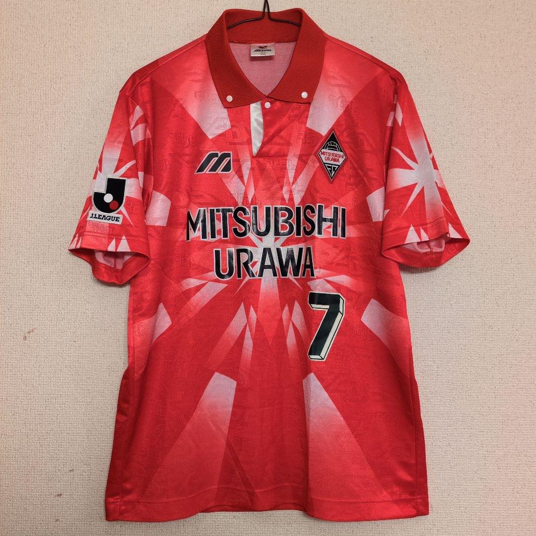 サッカー Jリーグ 浦和レッドダイヤモンズ ユニフォーム 岡野雅行 正規品L