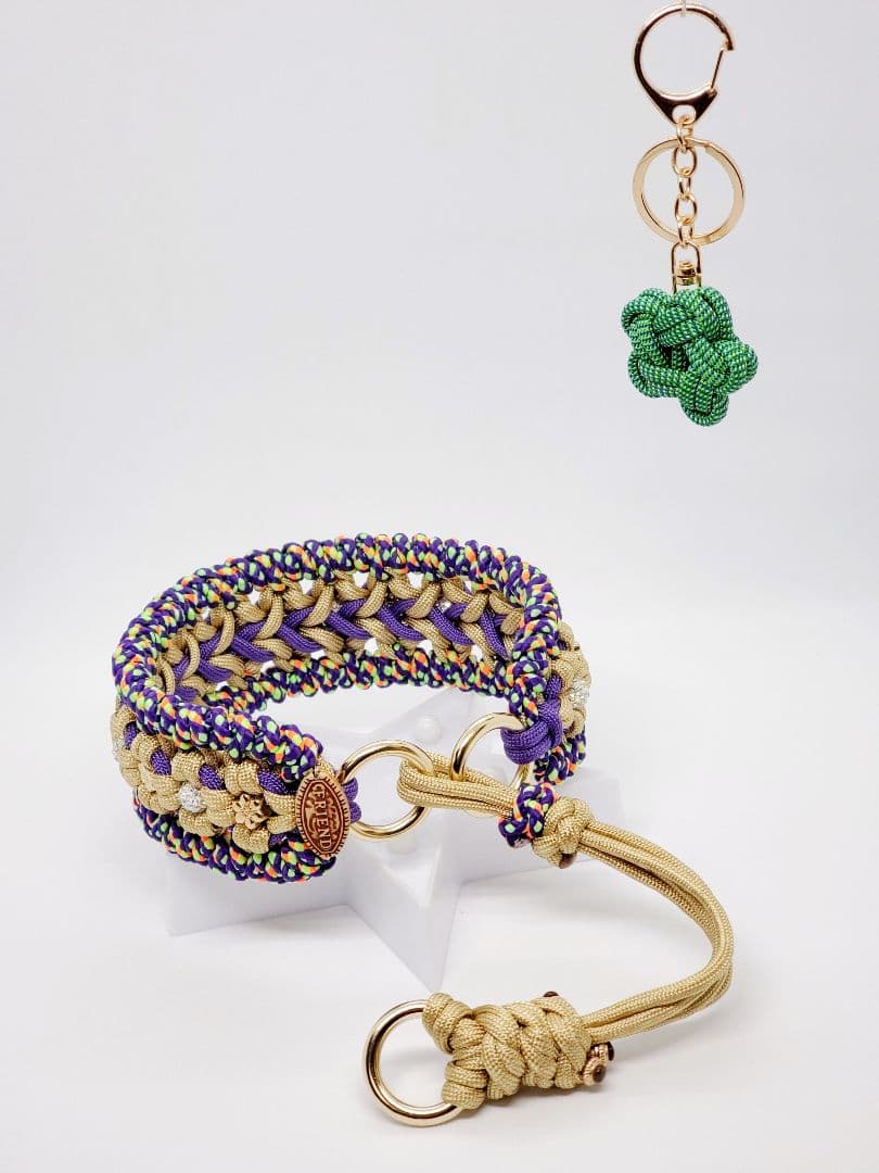 パラコード キラキラ 黄金チョーカー