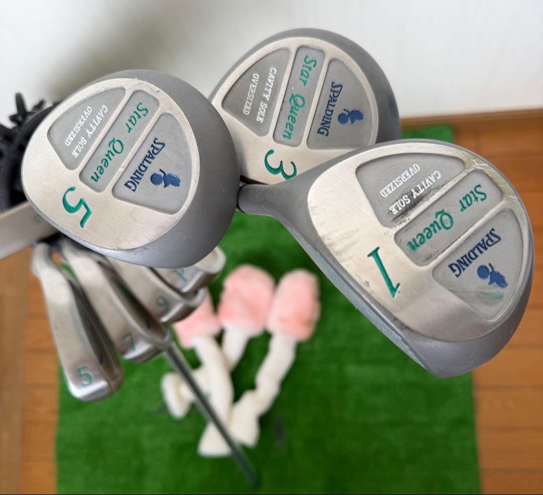 SPALDING　キッズ　ジュニア　レディース　初心者　8本セット　バック