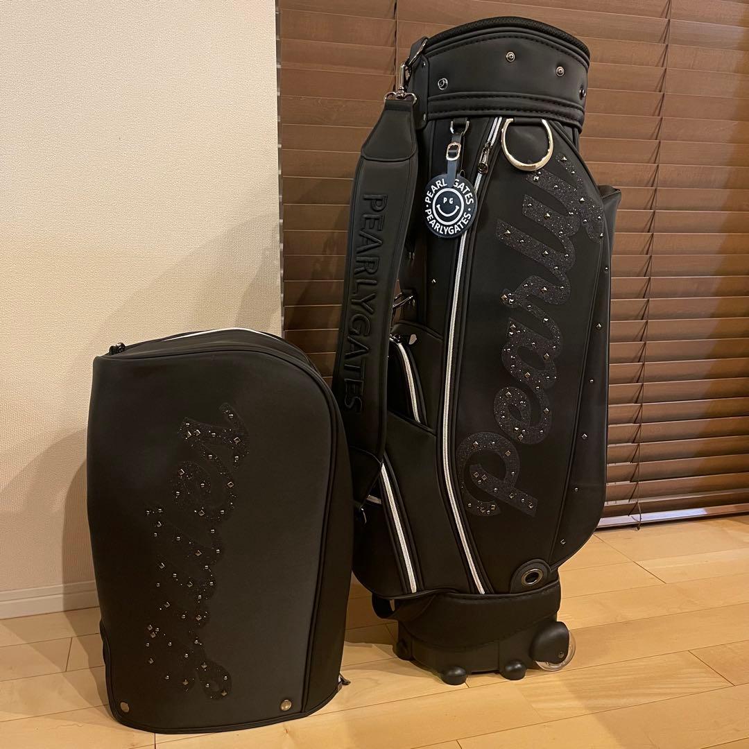 【即発送】PEARLY GATESパーリーゲイツ キャディバッグ ゴルフバッグ黒