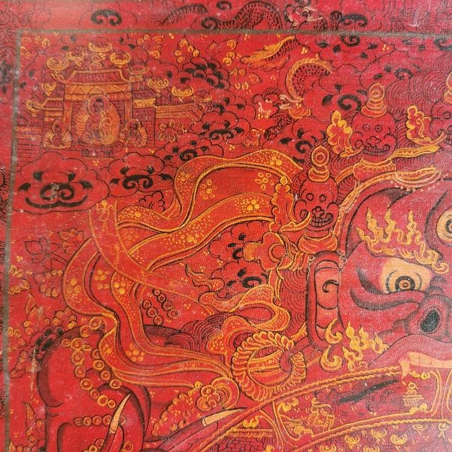 六道輪廻図（Wheel of Life）：　タンカ　仏画（額縁なし）