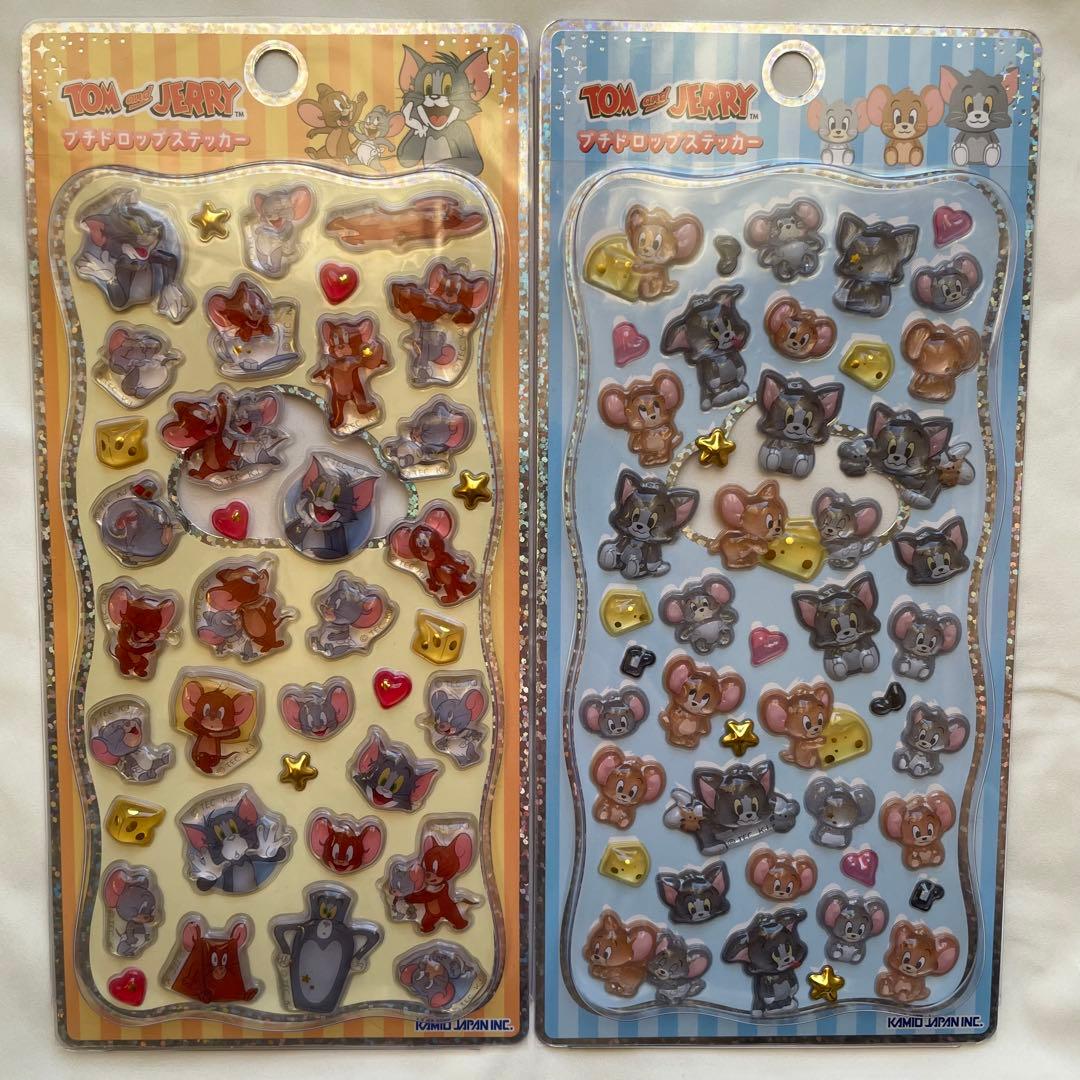 【正規品・プチドロップステッカー】ディズニー　トムとジェリー　6枚セット