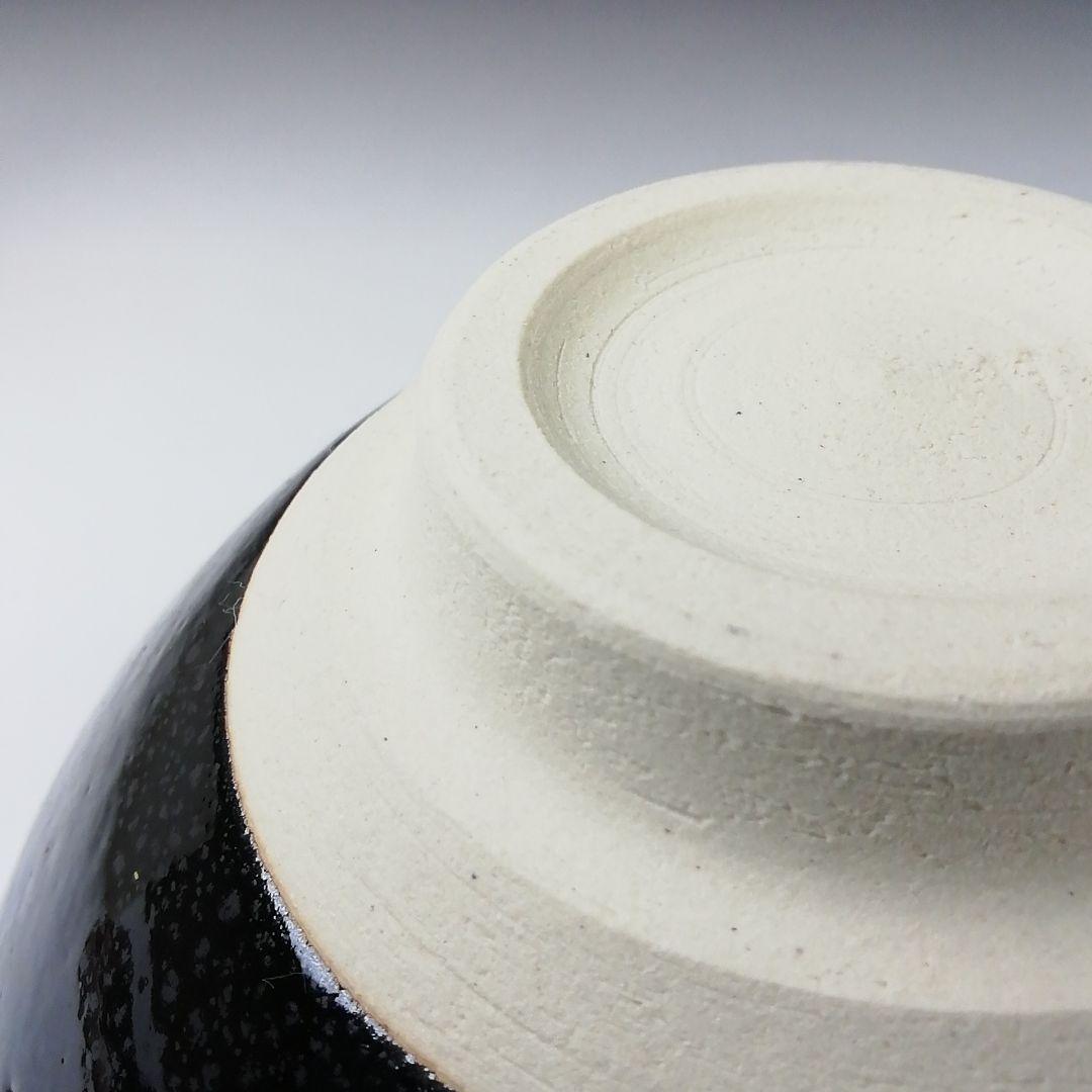 Ｔ６７１　茶碗　『油滴釉天目茶碗』『清水保孝』　共箱　抹茶碗　茶道具