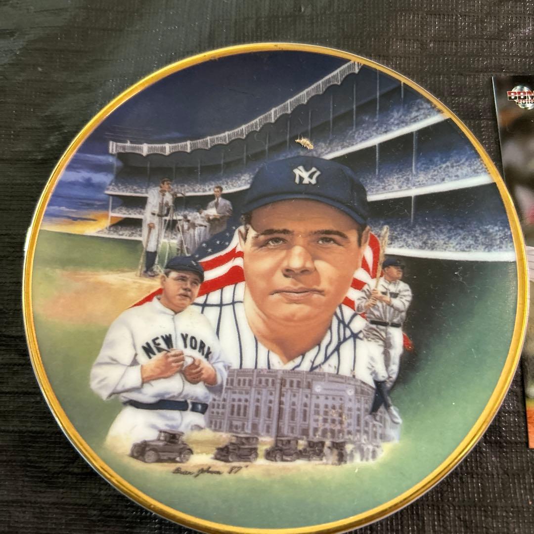 レアBabe Ruth Mickey Mantle Plate 3種 ヤンキース