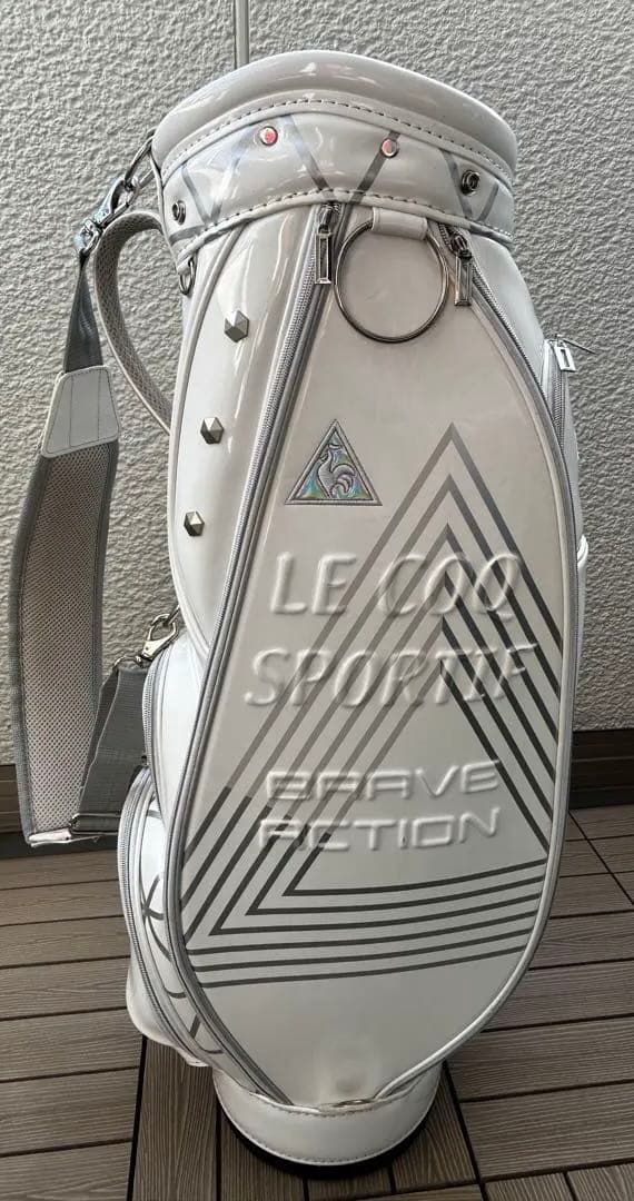 LE COQ SPORTIF エナメルキャディバッグ ホワイト