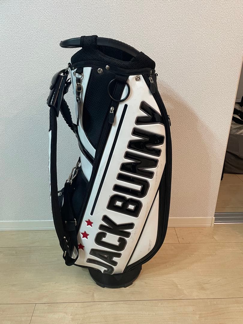JACK BUNNY キャディバッグ ホワイト/ブラック