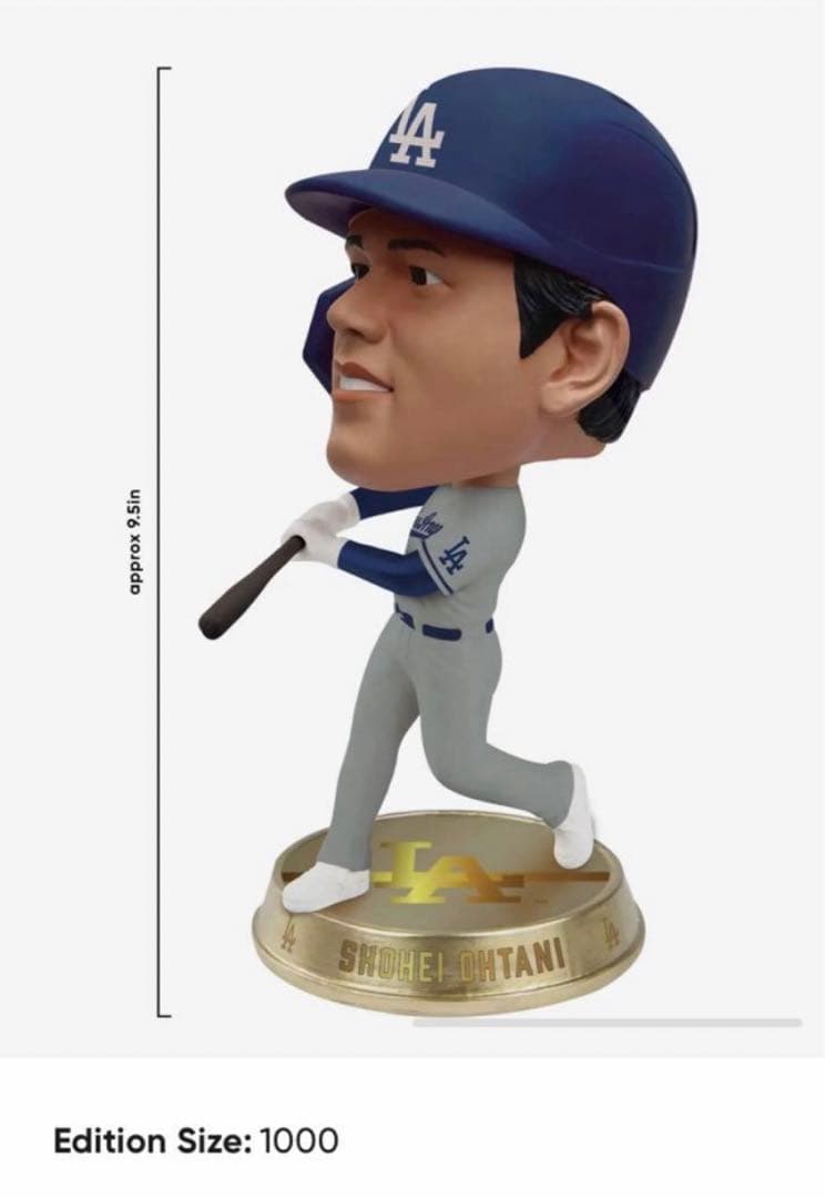 大谷翔平 1000体限定 ボブルヘッド アウェイユニ ゴールド仕様 ドジャース
