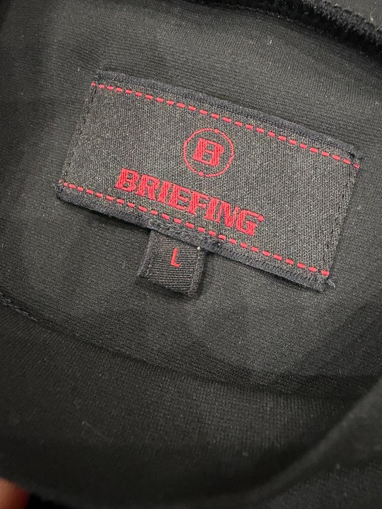 美品 BRIEFING GOLF ブリーフィング モックネック 半袖シャツ L