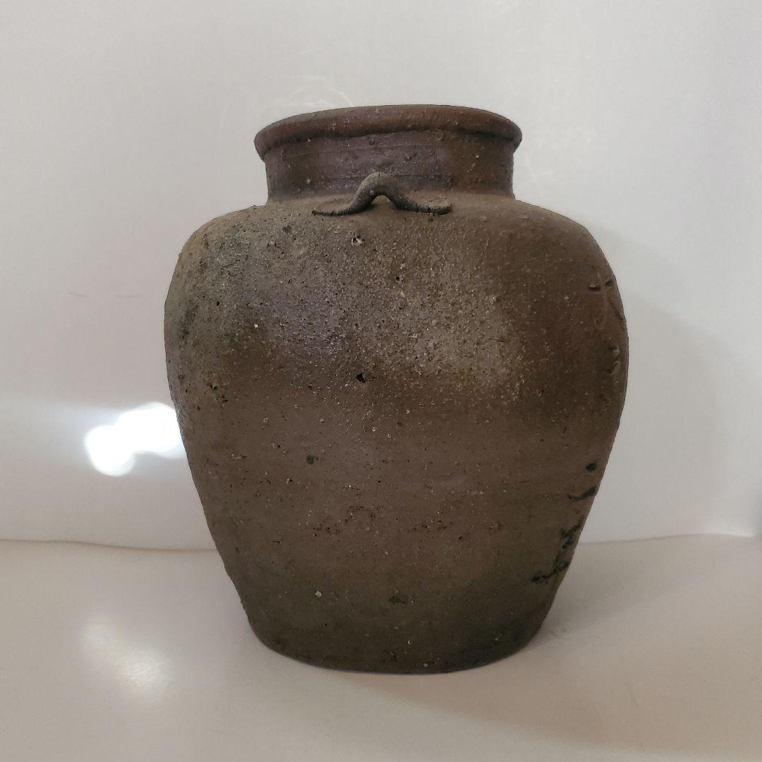 古備前　三耳　自然釉　桃山時代　壺
