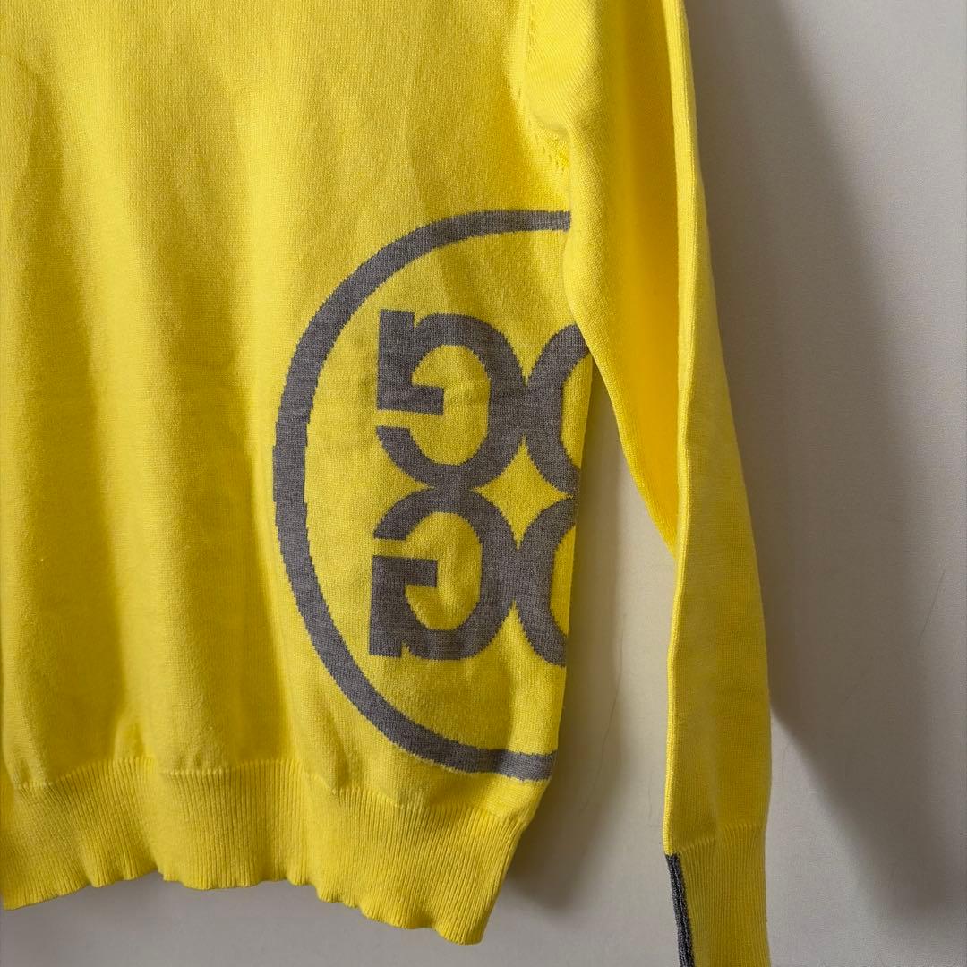 G/FORE クルーネックニットセーター 黄色 ロゴ入り