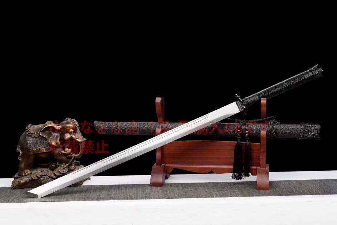 武具　刀装具　日本刀　模造刀   居合刀 横刀  直刀 黒金古刀~斬風