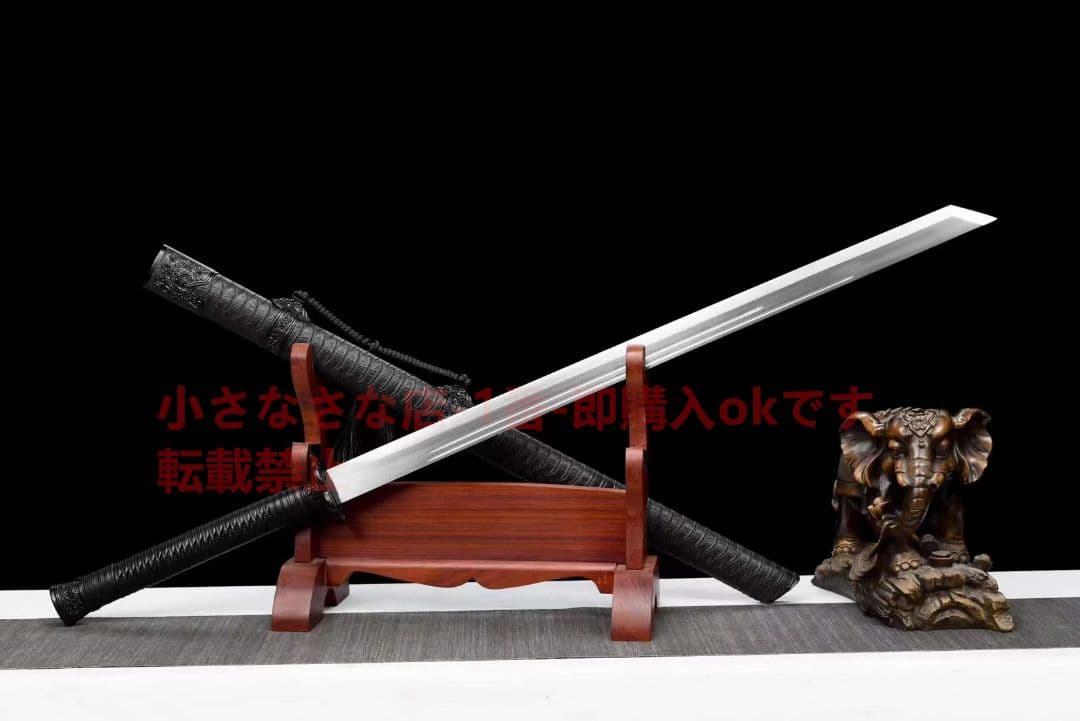 武具　刀装具　日本刀　模造刀   居合刀 横刀  直刀 黒金古刀~斬風