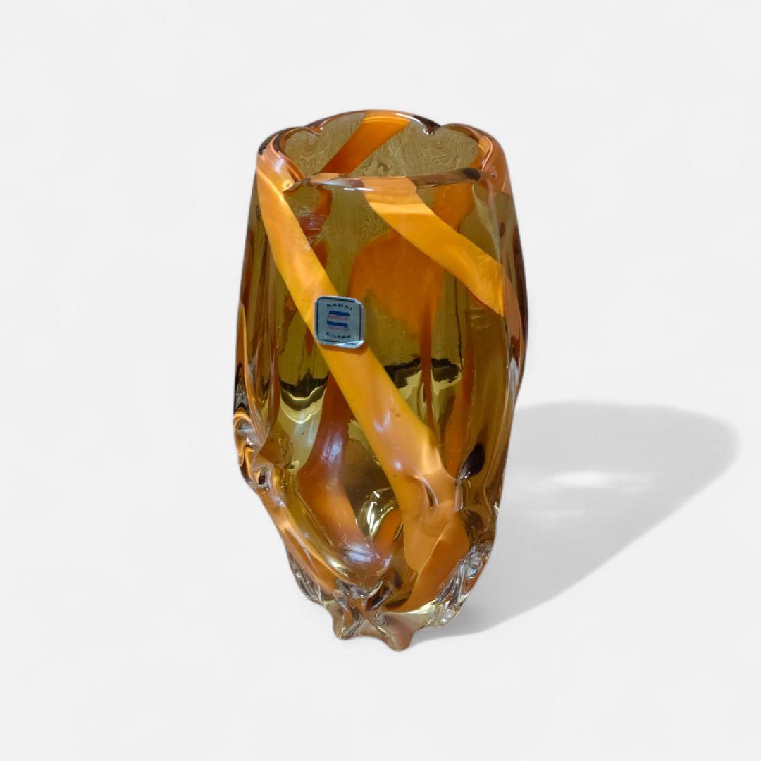 KAMEI GLASS フラワーベース 花瓶 南部硝子 1970年代 昭和レトロ