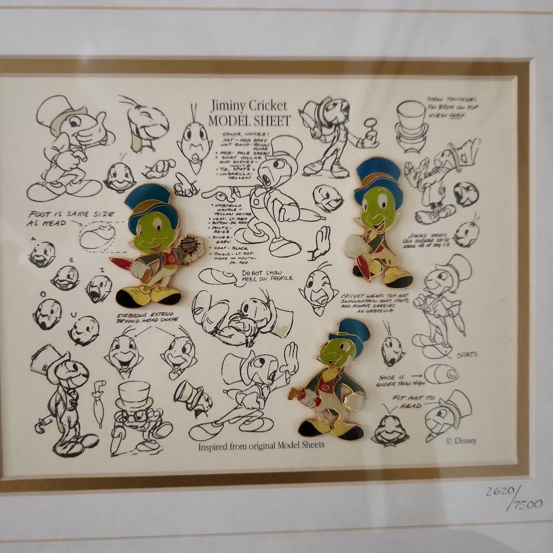 ディズニー　ピノキオ　ジミニークリケット　ディズニーワールド　ピンズ　難有