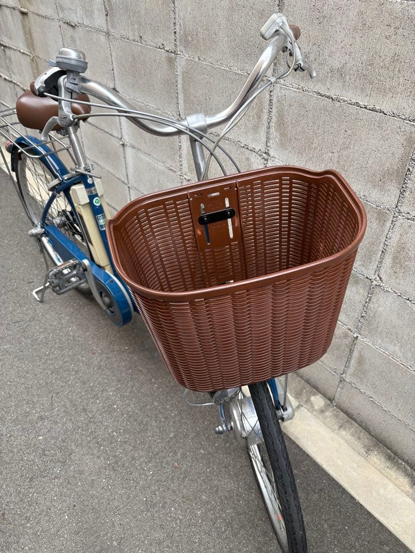 電動自転車　ブルー
