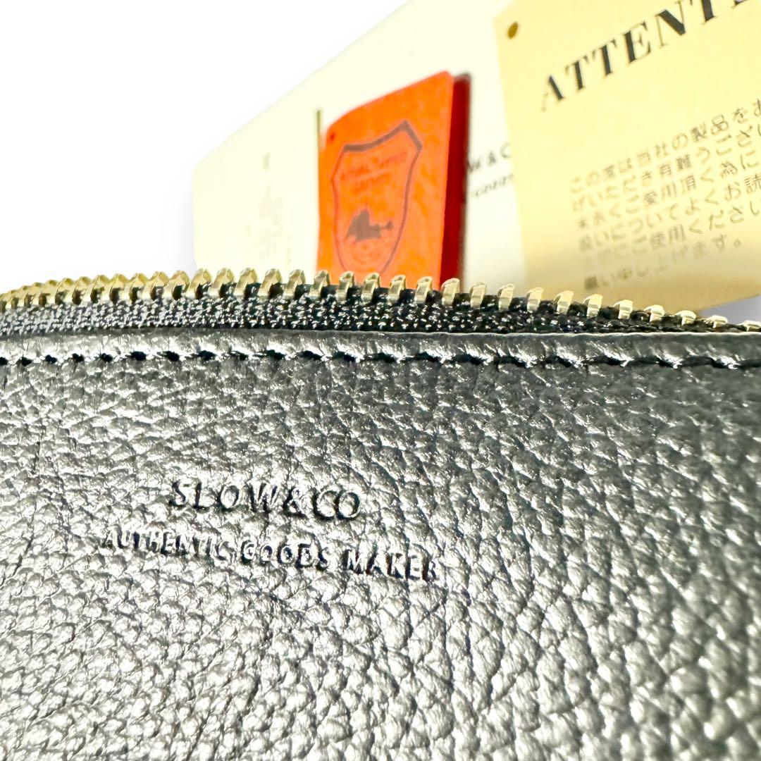 未使用品！ SLOW スロウ ペンケース 筆箱 レザー 本革 ブラック 黒 本革