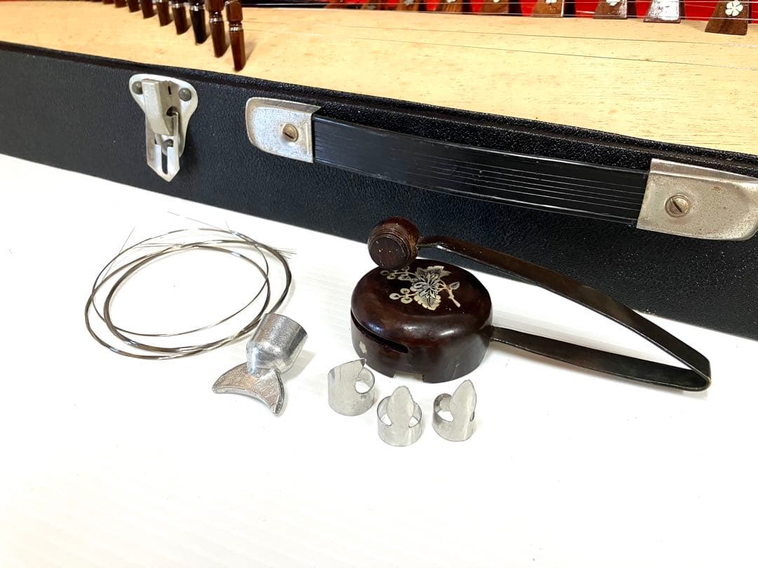 ベトナム民族楽器◆ダン・トラン◆17弦 螺鈿細工 替え弦／琴爪／ハードケース付