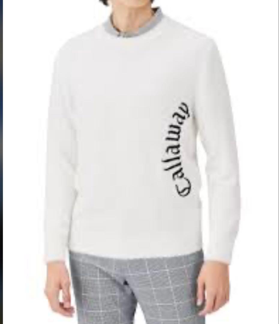 キャロウェイ ゴルフ メンズ ニット ロゴジャガードヘアリーニット グレー