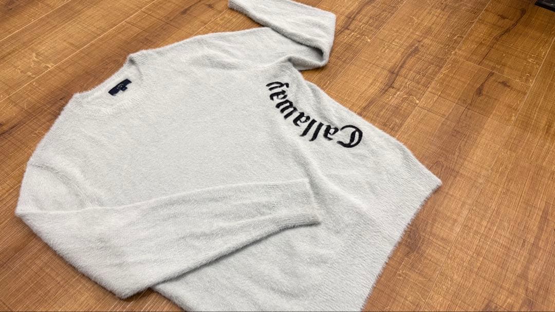 キャロウェイ ゴルフ メンズ ニット ロゴジャガードヘアリーニット グレー