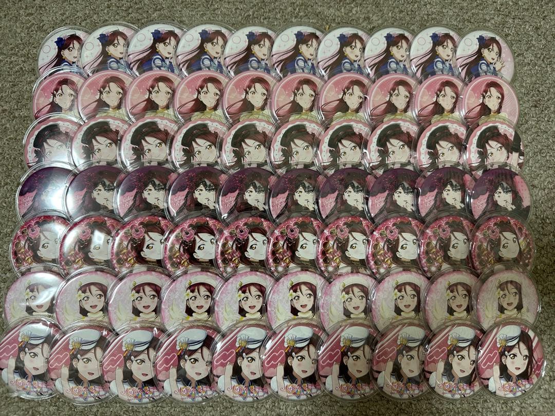 ⚠️今月いっぱい出品 桜内梨子 A3痛バ 缶バッジ70個 最終値下げ