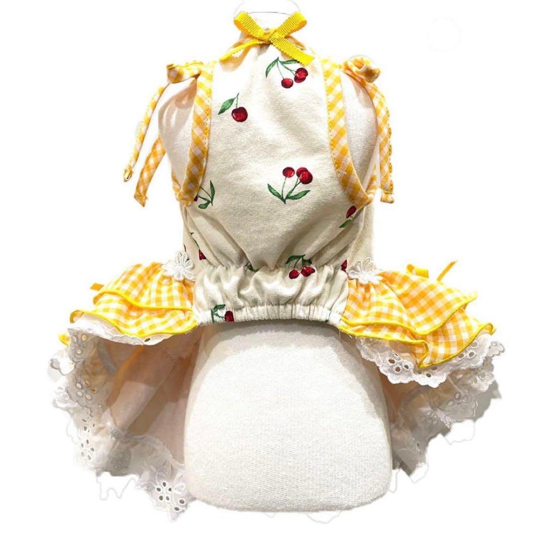 luxebirdie スリーズワンピース S さくらんぼ イエロー