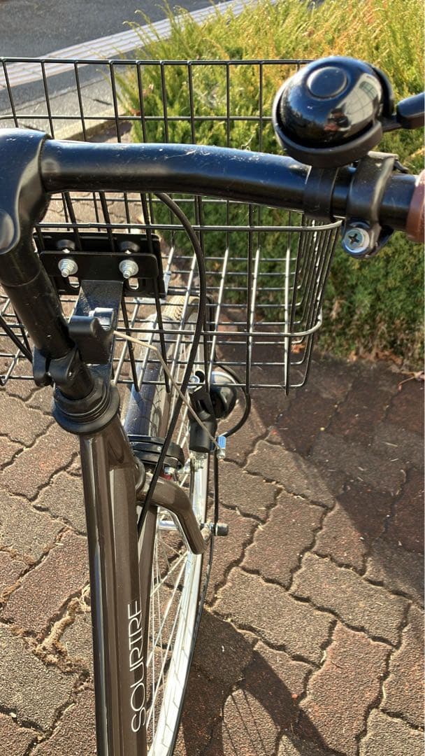 -値下げ-【極美品】26インチ シティサイクル ブラウン バスケット付き