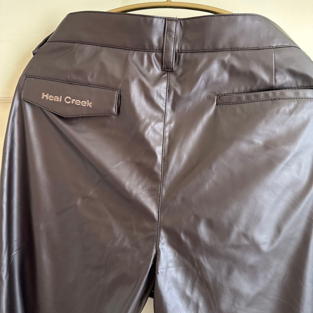 Heal Creek フェイクレザーパンツ88