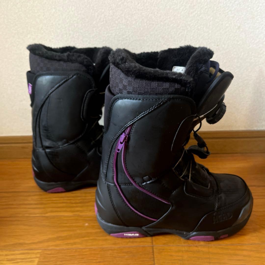 2度使用23.5HEAD黒ボア付きスノボブーツ