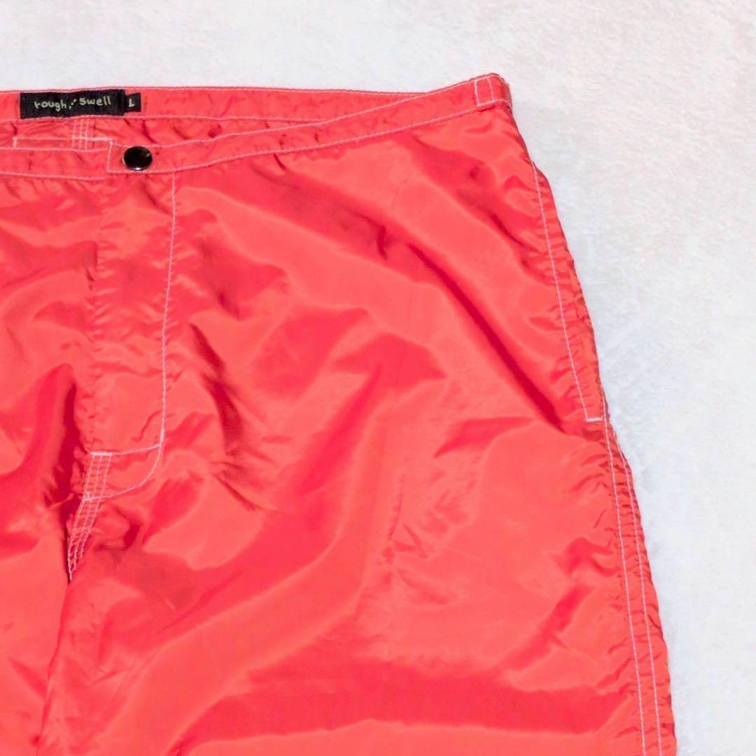 【rough & swell】ナイロン ゴルフパンツ ウエスト調整 オレンジ L