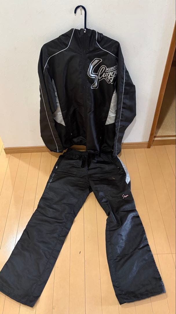 久保田スラッガー ウエア 上下セット ジャケット パンツ ブラック