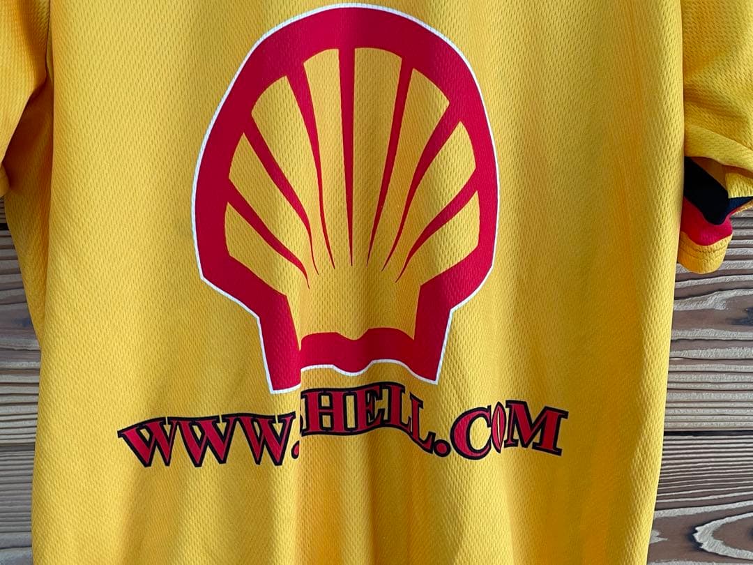 B03268 シェルShell サイクリングジャージ　古着　ヴィンテージ　企業