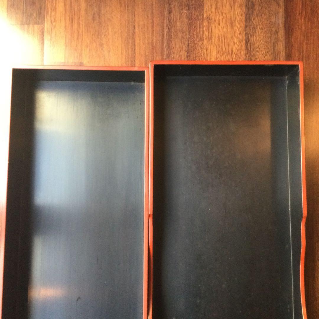 鎌倉彫の箱、菊彫刻施し