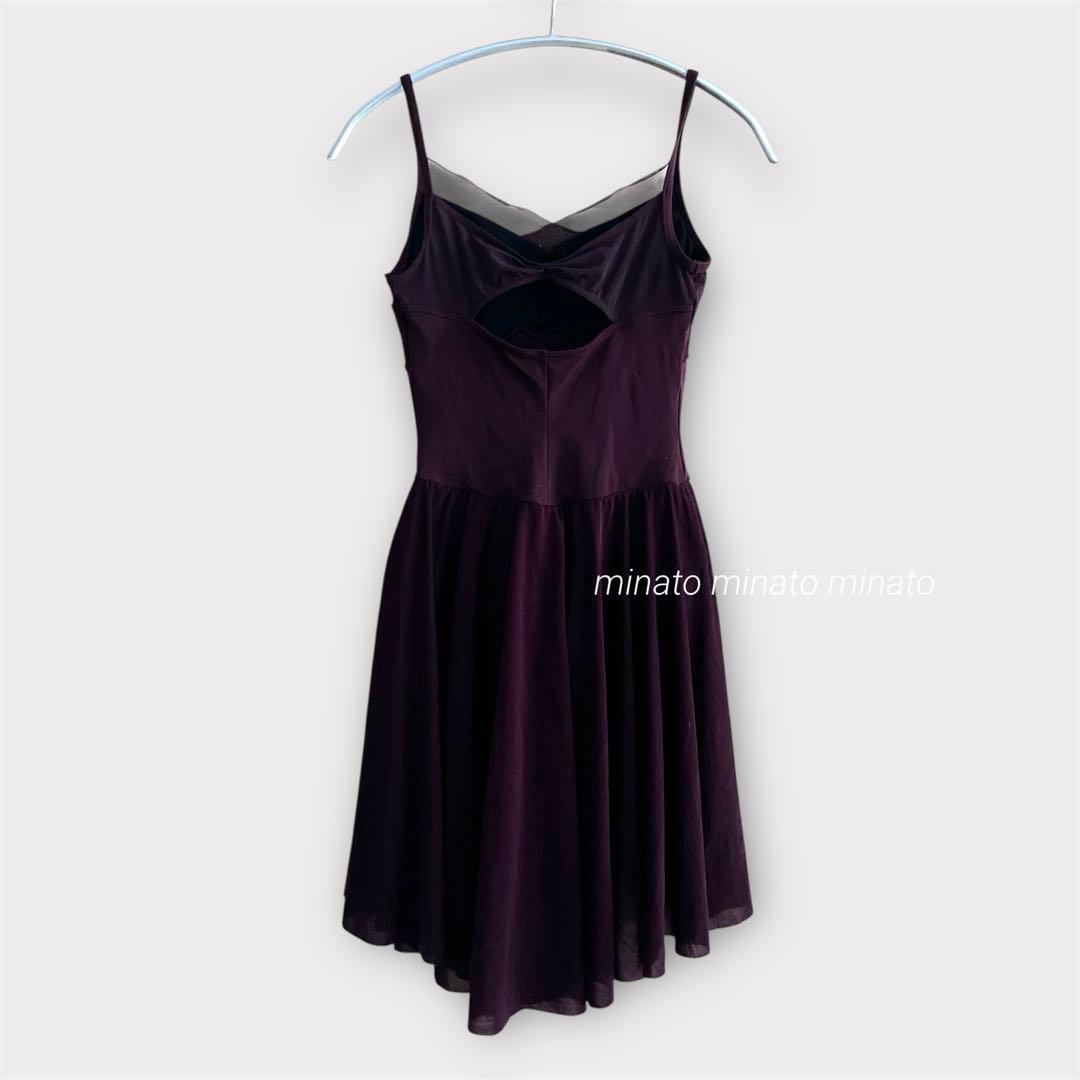 未使用 チャコット チュールライン切替 スカート付 レオタード ワインレッド M