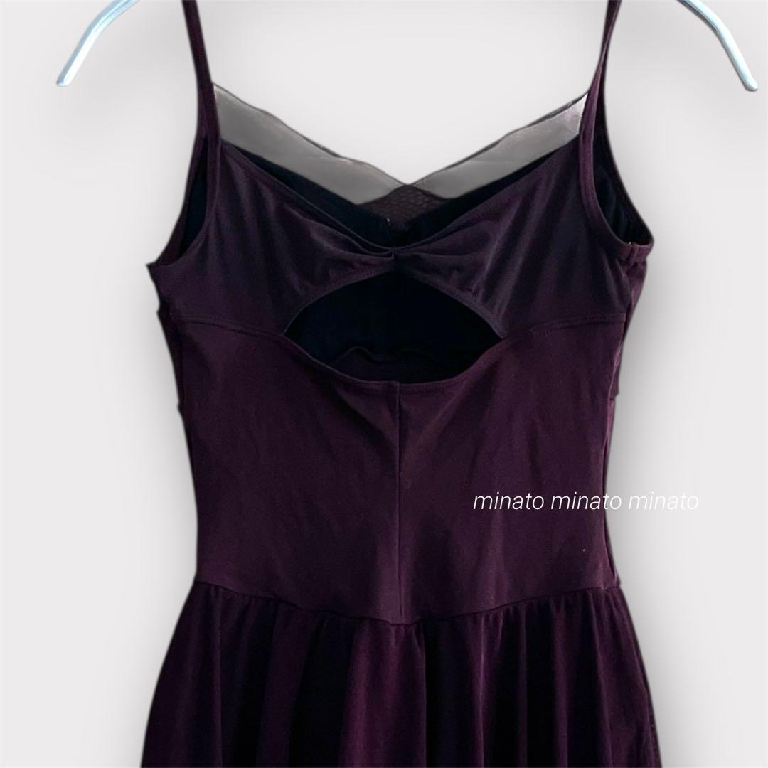 未使用 チャコット チュールライン切替 スカート付 レオタード ワインレッド M