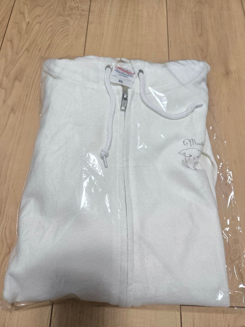 桃豆こまもち　ビッグプリントパーカー　XL