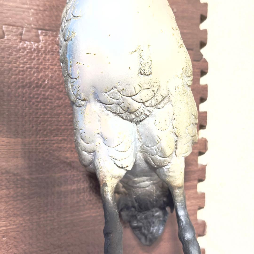 ツルの真鍮製置物 2体セット　アンティーク雑貨 オブジェ　レトロ