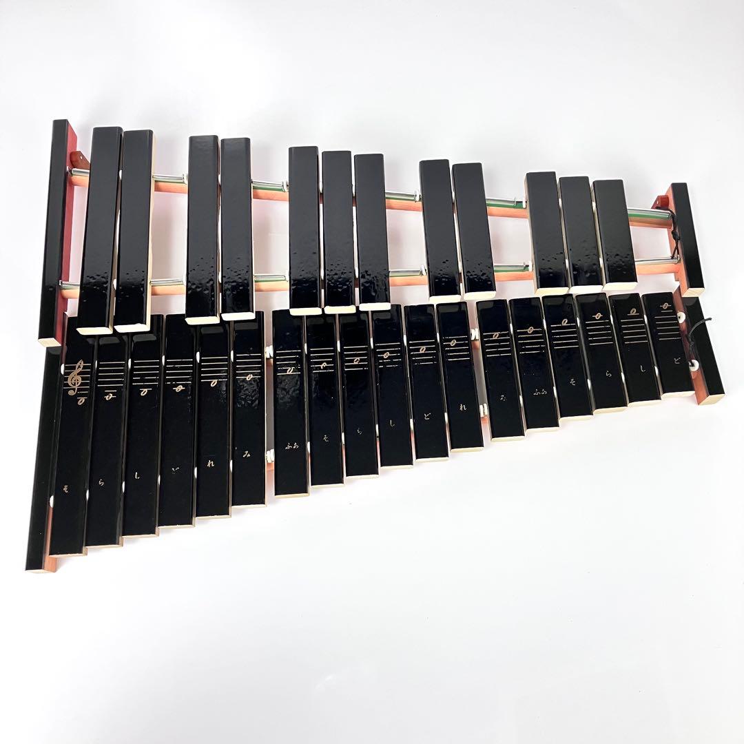 YAMAHA　卓上木琴　No.185　箱、マレット付き　④