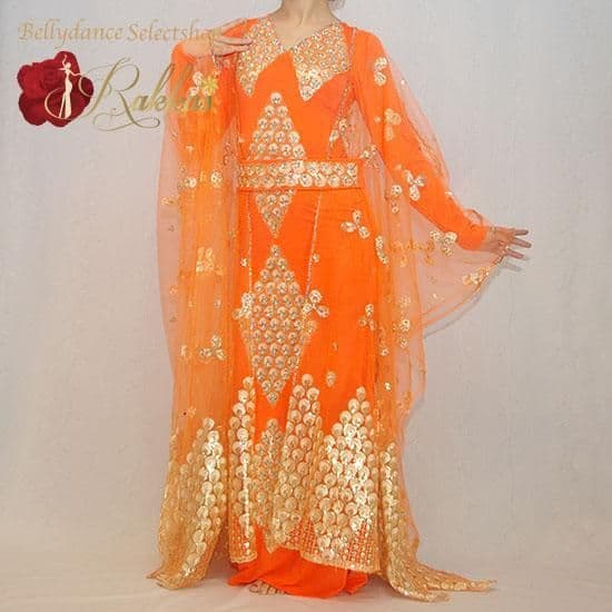 ベリーダンス　ハリージドレス【used】オレンジ