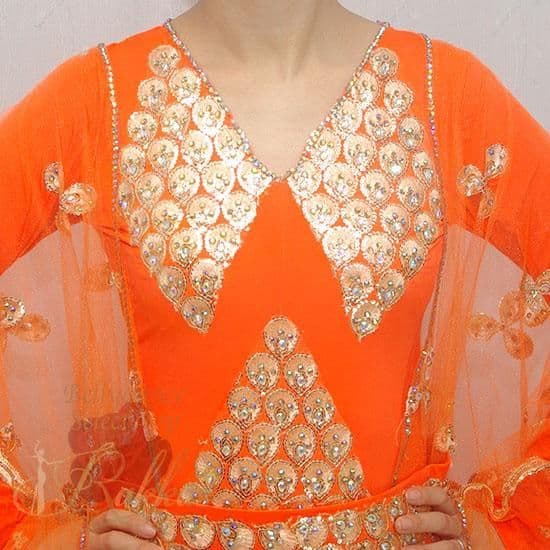 ベリーダンス　ハリージドレス【used】オレンジ