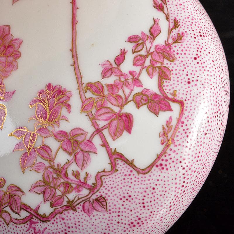 アトリエノート　松村扶佐子作　白磁　柴田是真　下絵　香水入　V　R5725