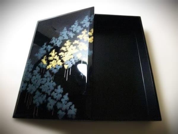 杉蒔絵 文箱 鈴木雅也 平安光石 京塗 天然木 本漆器 共箱