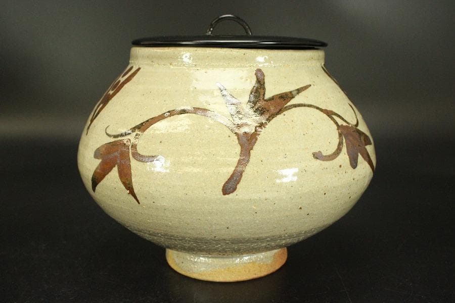 十三代 中里太郎右衛門 作 絵唐津 水指 共箱 未使用(ZE536)