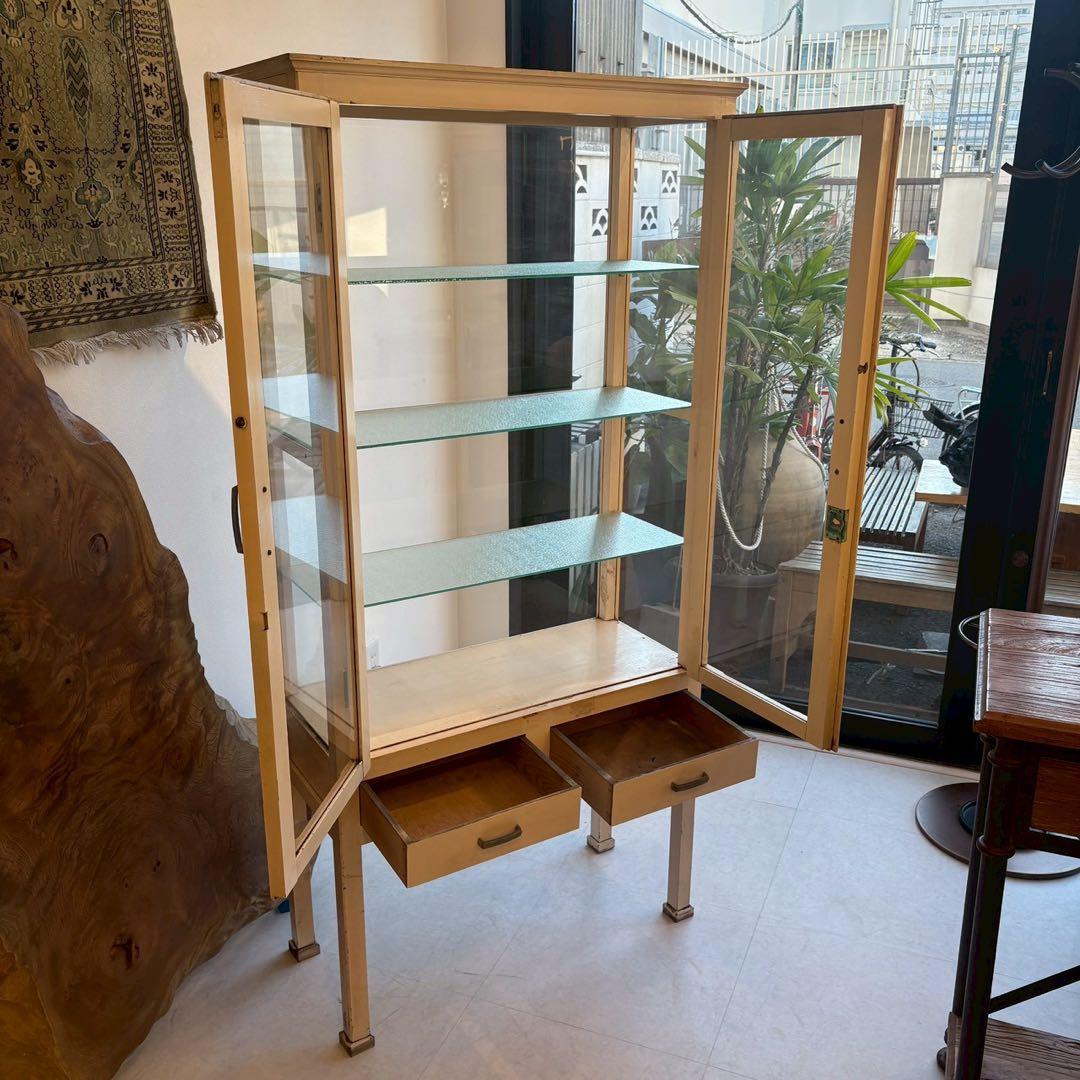 ケビント　ドクターキャビネット　メディカルキャビネット　薬棚　アンティーク