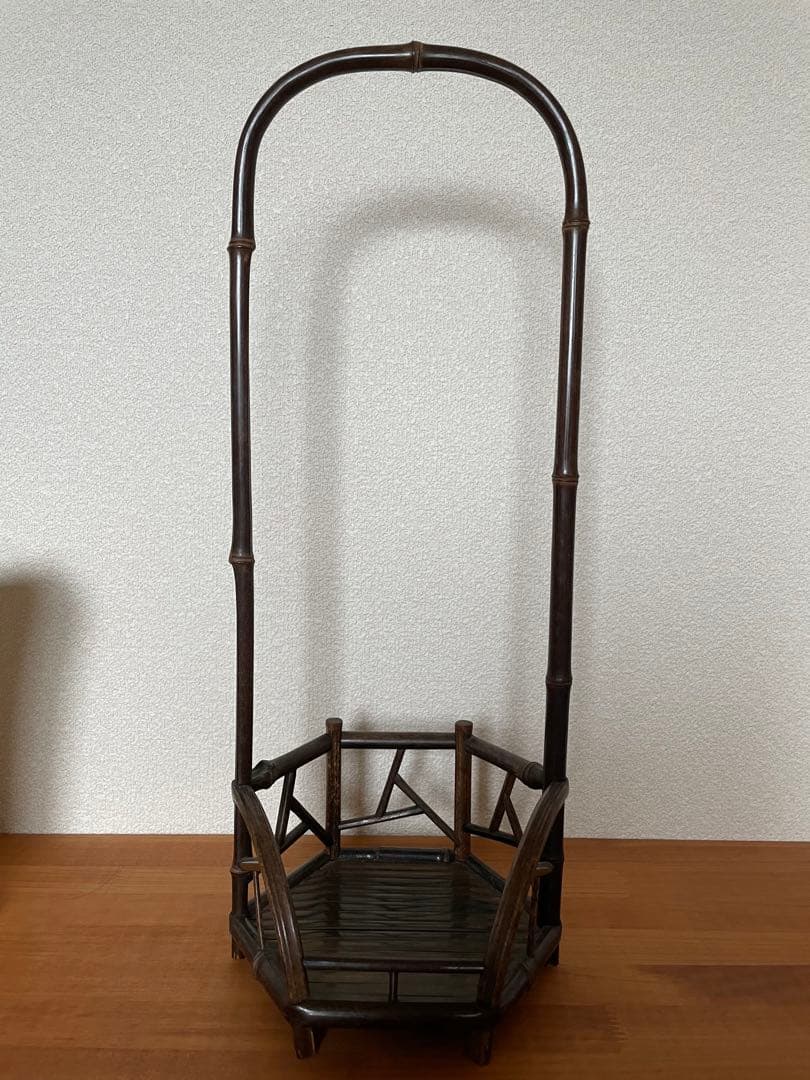 【セール】煎茶道具　電気式涼炉　竹籠　炉台　セット煎茶道　中国趣味　茶芸　売茶翁