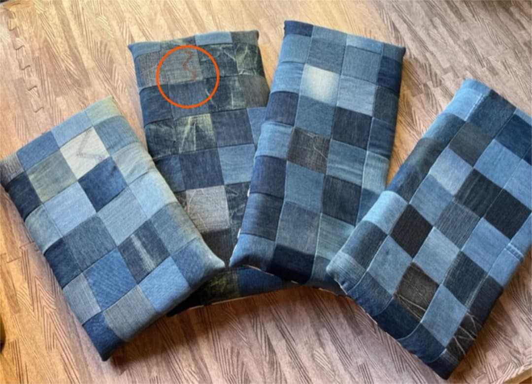 クッション　ペット　カート　デニム　③